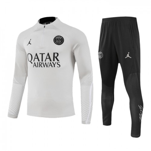 Paris Saint-Germain Sweat d'Entraînement Quarter-Zip 2023-24 Grise Paris Saint-Germain Sweat d'Entraînement Quarter-Zip 2023-24 Grise